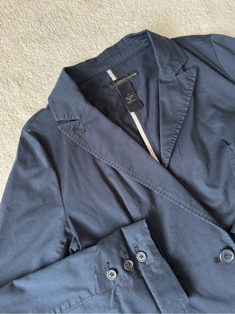 Calvin Klein Jeans Dark Navy Double-Button Women's Blazer